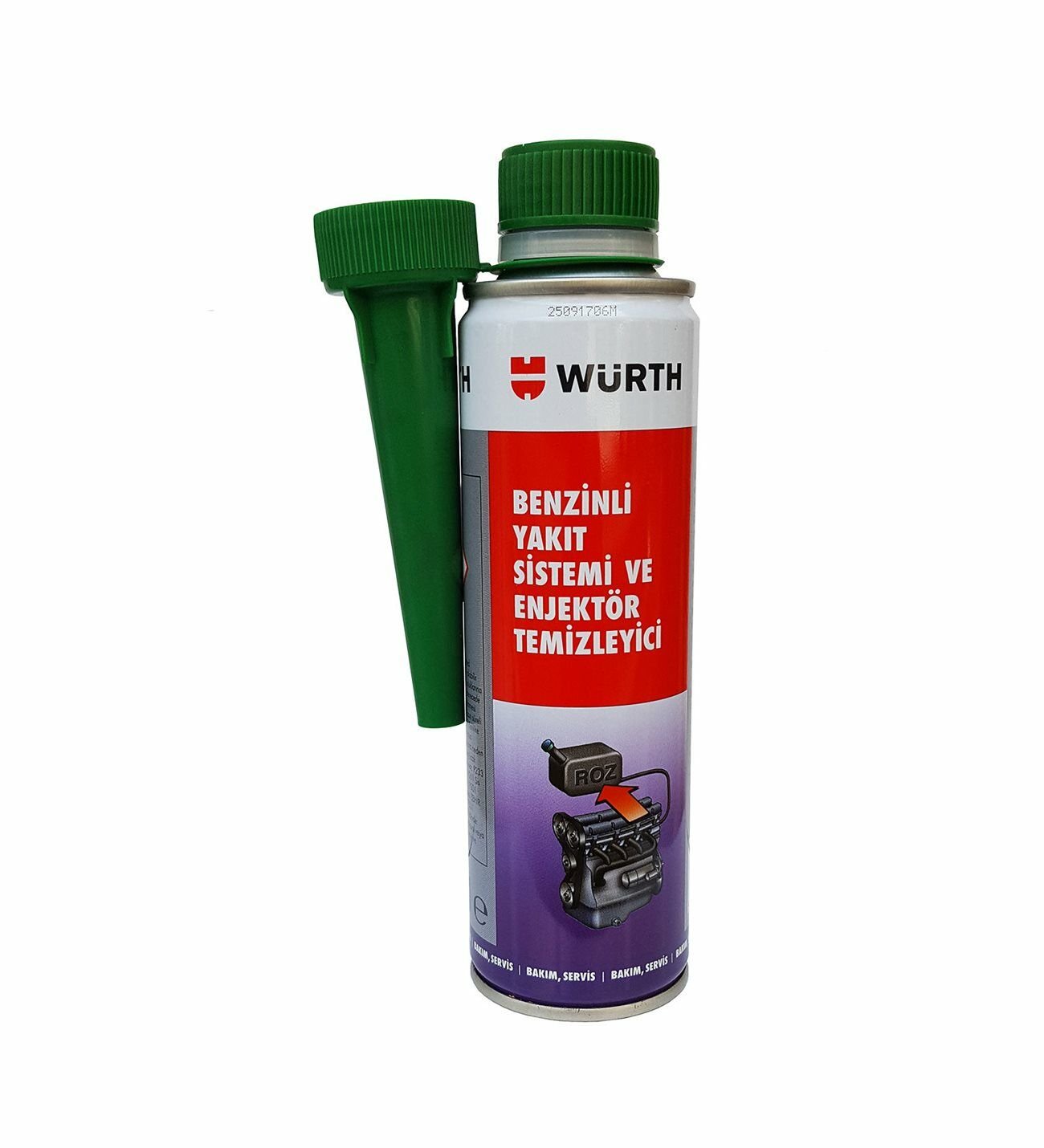 Würt Benzinli Yakıt Sistemi Ve Enjektör Temizleyici 300 ml.